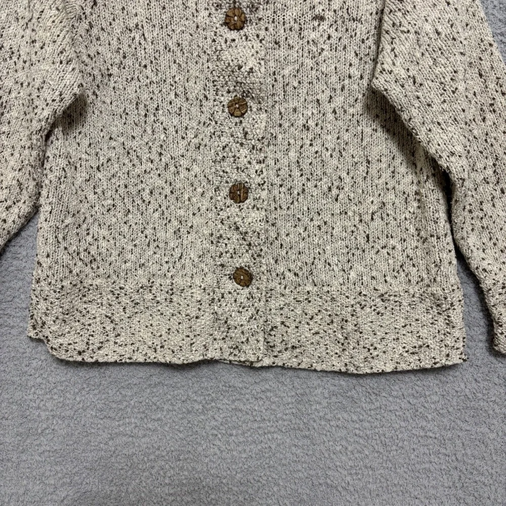 Vintage Woolrich Silk Blend Cardigan M Textured Knit Button Front Cottagecore